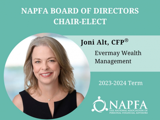 NAPFA Board of Directors Chair-Elect 2023-2024: Joni Alt