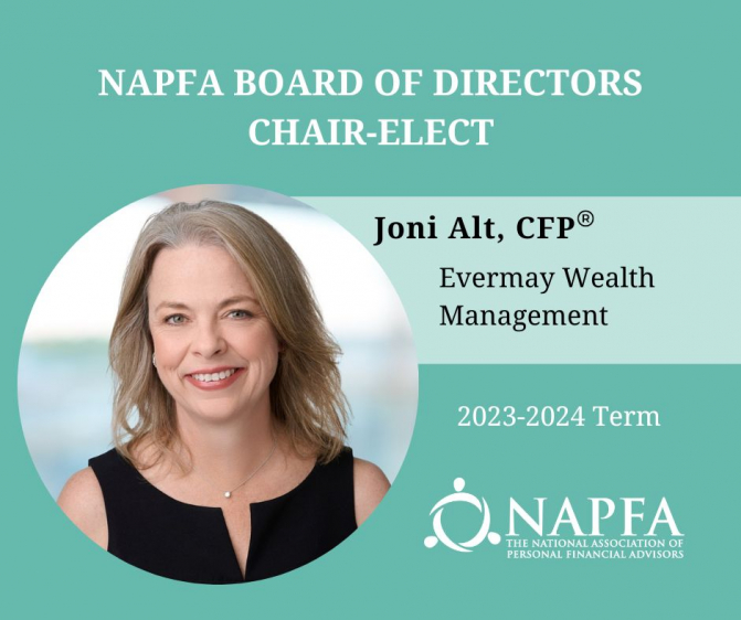 NAPFA Board of Directors Chair-Elect 2023-2024: Joni Alt